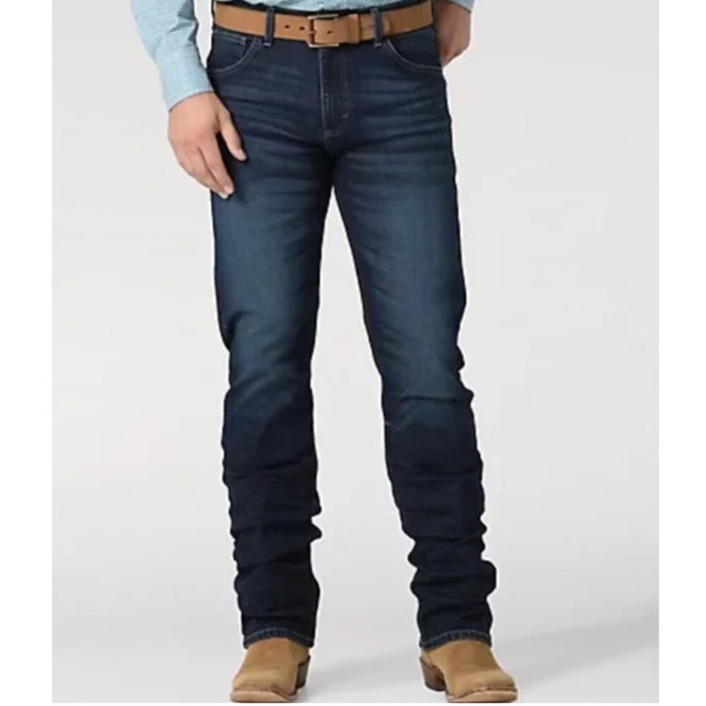 Wrangler Men's | Slim Straight Jeans 34x30 Dark Wash Denim